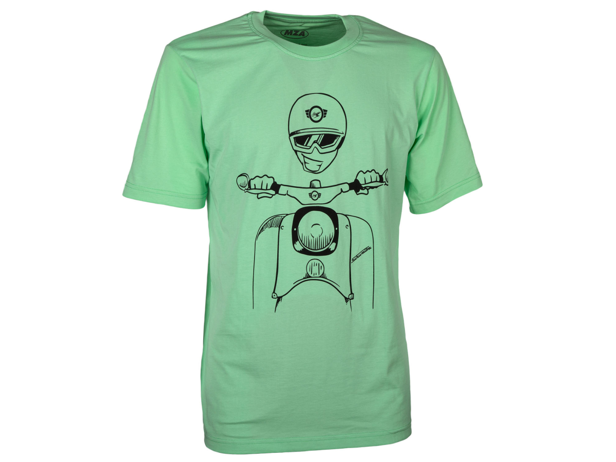 T-Shirt Farbe: NeonMint - Motiv: Schwalbe Kumpel - 100% Baumwolle XXL