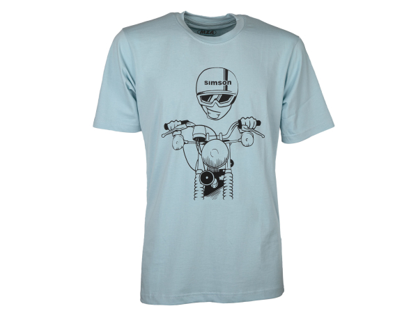 T-Shirt Farbe: OceanBlue - Motiv: S51 Kumpel - 100% Baumwolle XS