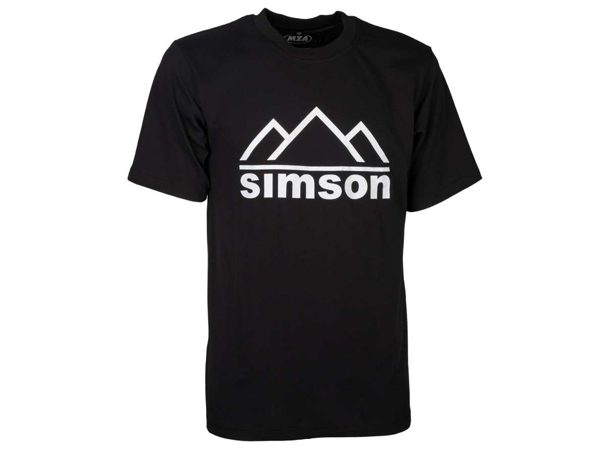 T-Shirt Farbe: schwarz - Motiv: SIMSON Berge - 100% Baumwolle XXXL