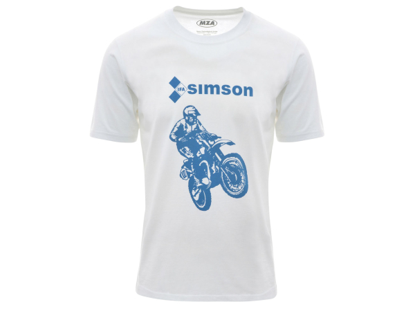 T-Shirt Farbe: weiß - Motiv: SIMSON Cross - 100% Baumwolle S