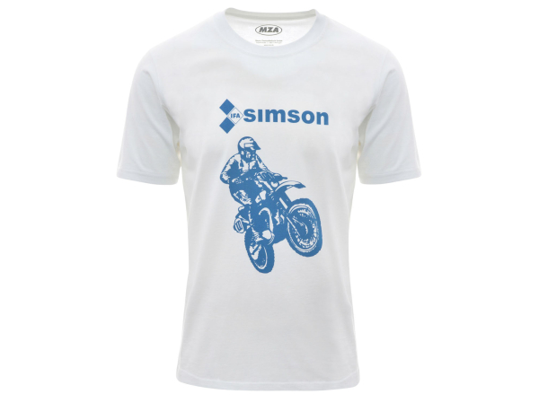 T-Shirt Farbe: weiß - Motiv: SIMSON Cross - 100% Baumwolle XXL