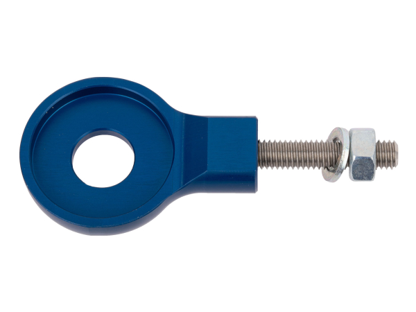 CNC Kettenspanner eloxiert massiv für S51, Schwalbe Blau