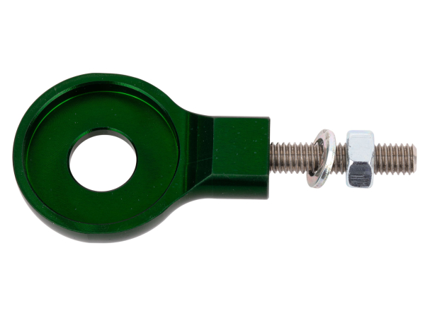 CNC Kettenspanner eloxiert massiv für S51, Schwalbe Grün