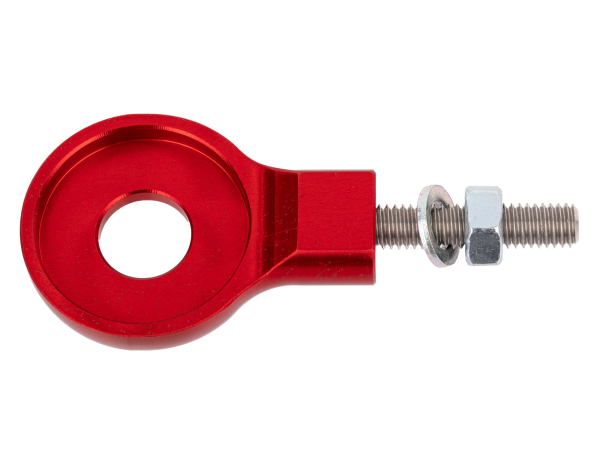 CNC Kettenspanner eloxiert massiv für S51, Schwalbe Rot
