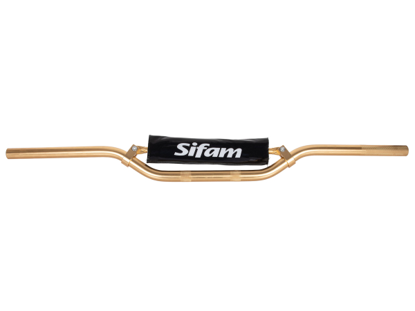 Lenker Motocross Aluminium mit Strebe und Polster Gold-Look - 22mm