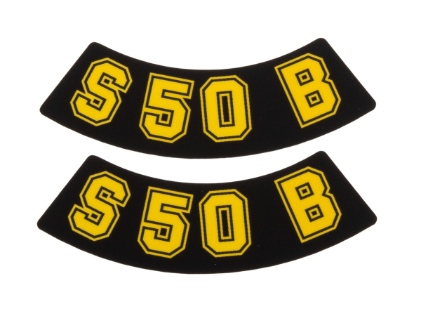 S50 Aufkleber für Seitendeckel S50 B Geschwungen