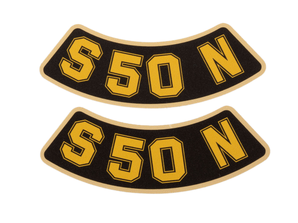 S50 Aufkleber für Seitendeckel S50 N Geschwungen