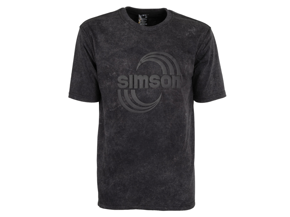 T-Shirt Acid Wash Farbe: schwarz - Motiv: 3D SIMSON M