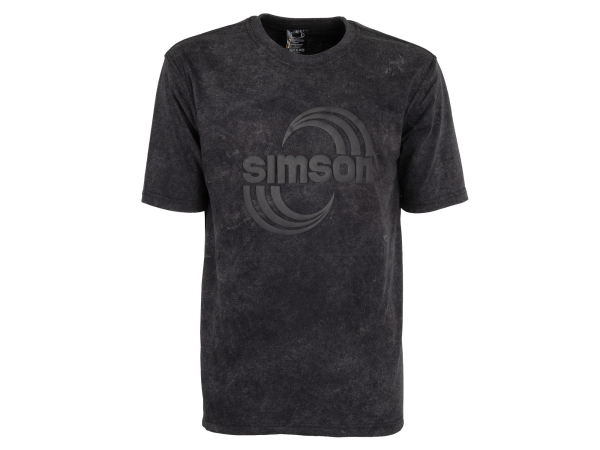 T-Shirt Acid Wash Farbe: schwarz - Motiv: 3D SIMSON M