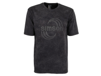 T-Shirt Acid Wash Farbe: schwarz - Motiv: 3D SIMSON XS