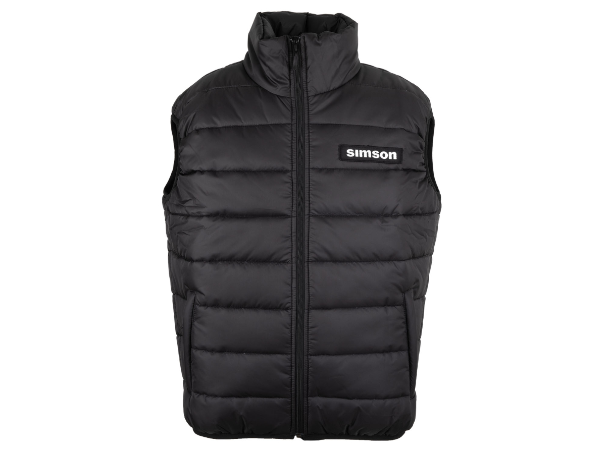 Steppweste mit Simson Aufdruck -Schwarz L