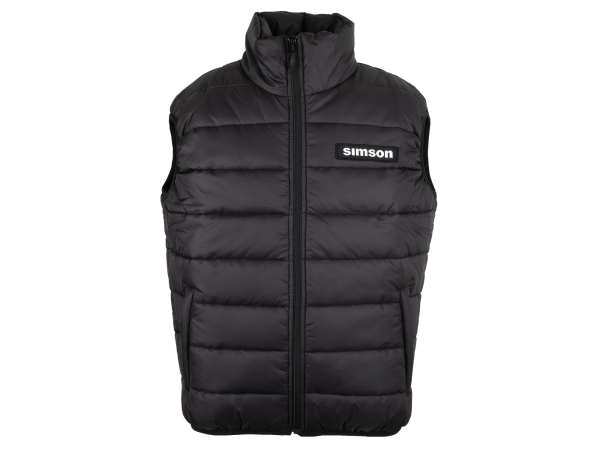Steppweste mit Simson Aufdruck -Schwarz XS