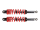 SET: Federbeine YSS Twin PRO-X 360mm für S50, S51, SR50, SR80 Chrom - Rot