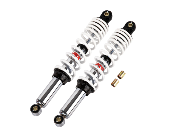 SET: Federbeine YSS Twin PRO-X 360mm für S50, S51, SR50, SR80 Chrom - Weiß