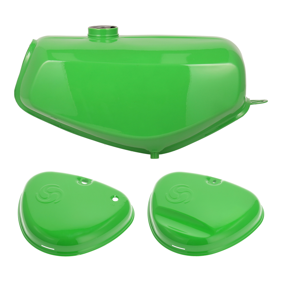 Enduro Tank & Seitendeckel für S51 mit Wirbellogo - Farbe wählbar