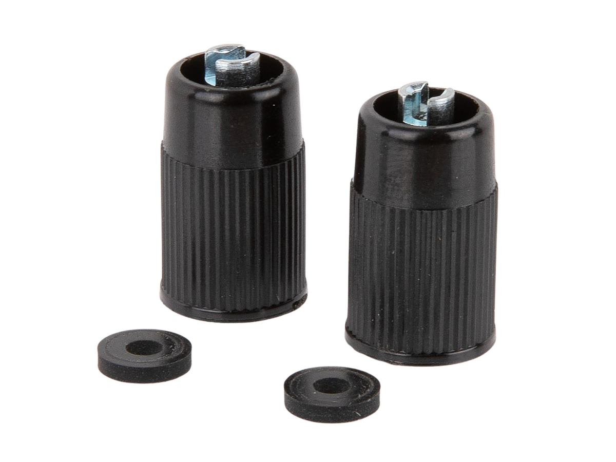 SET - Bakelit Ventilkappen schwarz