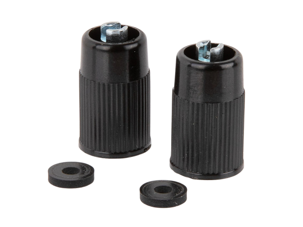 SET - Bakelit Ventilkappen schwarz