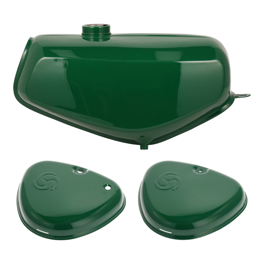Tank & Seitendeckel für S51 mit Wirbellogo - Billardgrün