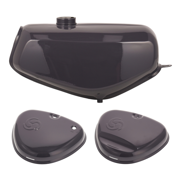 Enduro Tank & Seitendeckel für S51 mit Wirbellogo - Staubgrau