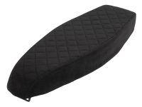 Flache Tuning Sitzbank - Karo - Alcantara schwarz für Simson S51