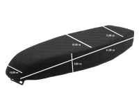 Flache Tuning Sitzbank - Karo - Alcantara schwarz...