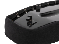 Flache Tuning Sitzbank - Karo - Alcantara schwarz für Simson S51