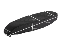 Flache Tuning Sitzbank - Waben - Alcantara schwarz...