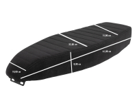 B-Ware! Flache Tuning Sitzbank - Gestreift - Alcantara...
