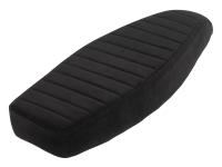 B-Ware! Flache Tuning Sitzbank - Gestreift - Alcantara schwarz für Simson S51