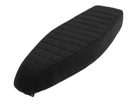 B-Ware! Flache Tuning Sitzbank - Gestreift - Alcantara schwarz für Simson S51