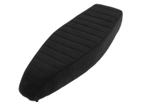 B-Ware! Flache Tuning Sitzbank - Gestreift - Alcantara schwarz für Simson S51