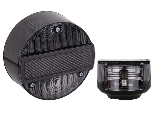 Grau - Rückfahrscheinwerfer 120mm komplett für Simson S51, S50, SR50, KR51/2 E Prüfzeichen