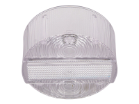 Klarglas Rücklichtkappe 120mm weiß mit Kennzeichenbeleuchtung