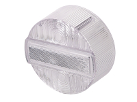 Klarglas Rücklichtkappe 120mm weiß mit Kennzeichenbeleuchtung