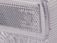 Klarglas Rücklichtkappe 120mm weiß mit Kennzeichenbeleuchtung
