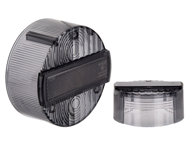 Graue Kappe 120mm weiß mit Kennzeichenbeleuchtung