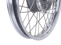 Poliert - MZA Speichenrad 1,5x16 Zoll Aluminium +...