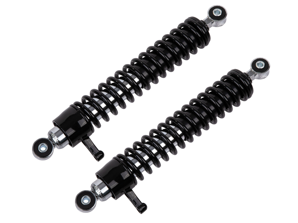 DPR Stoßdämpfer Satz 360mm verstellbar schwarz für Simson S51