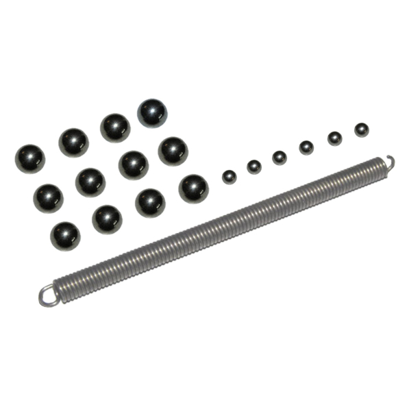 3-fache Verrastung - SET Kugelsatz aus Ø4 und Ø7mm-Stahlkugeln, Schnurfeder zur Antriebswelle für S51, S70, SR50