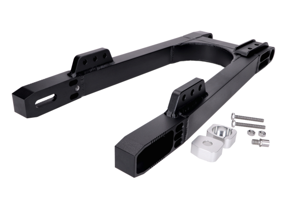 Schwarze Kastenschwinge verlängert aus Aluminium für Simson S51, S50, S70