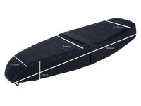 Farbige Tuning Sitzbank flach - Gestreift - Alcantara...