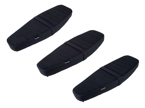 S2 Farbige Tuning Sitzbank flach - Gestreift - Alcantara Leder für Simson S51