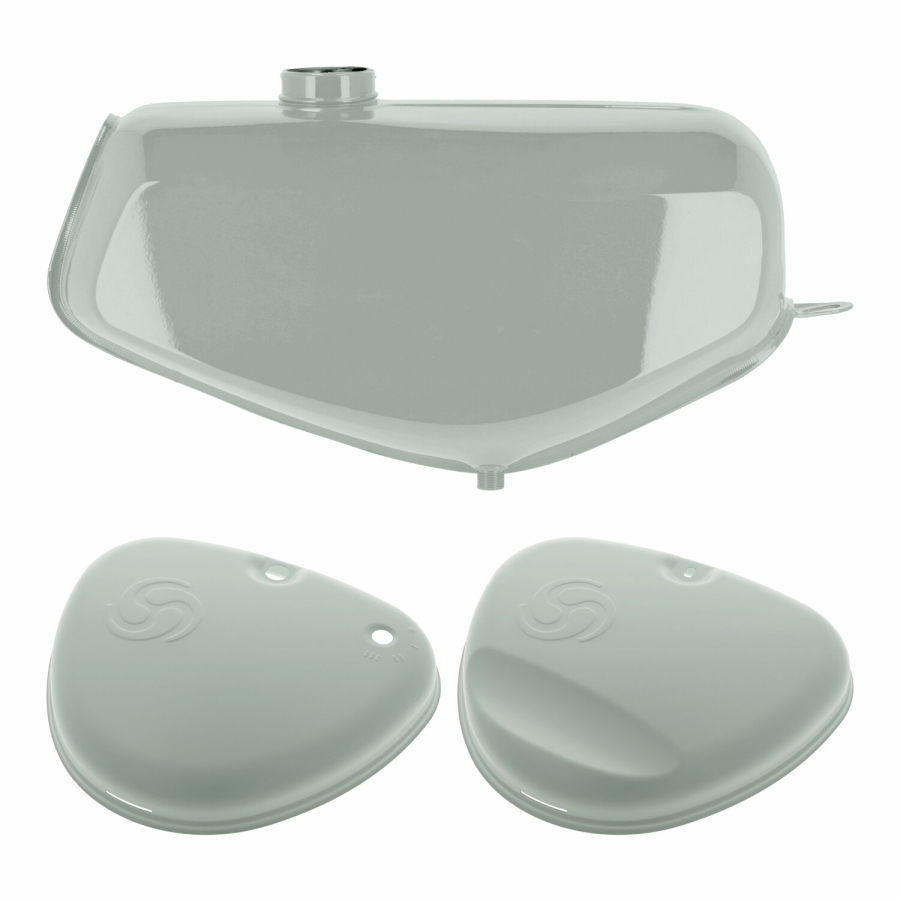Enduro Tank & Seitendeckel für S51 mit Wirbellogo - Farbe Grundiert