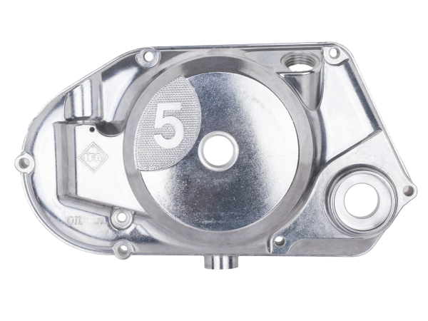 ML-MEGU 5 Gang Kupplungsdeckel mit DZM-Antrieb für Simson Aluminium poliert