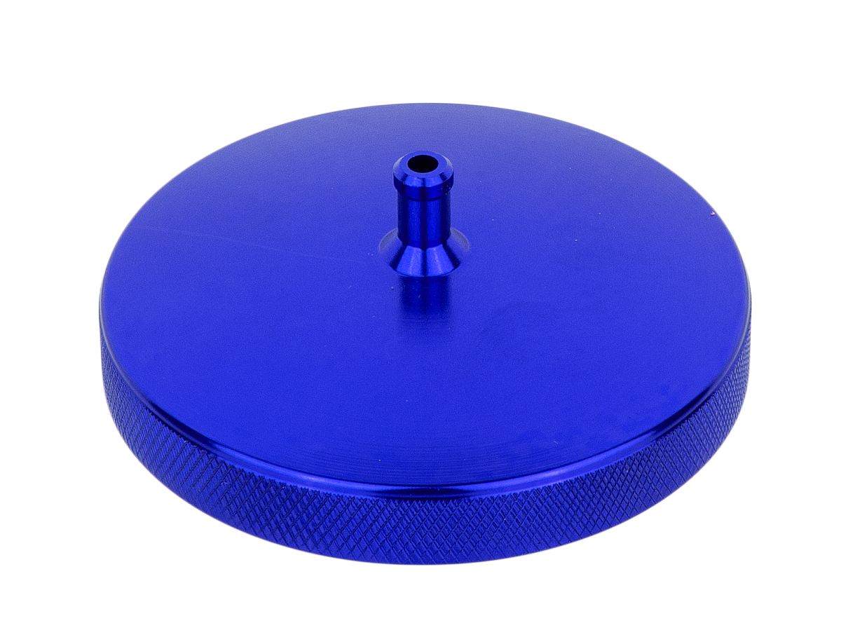 CNC Tankdeckel farbig eloxiert mit Entlüftung - V2 Blau
