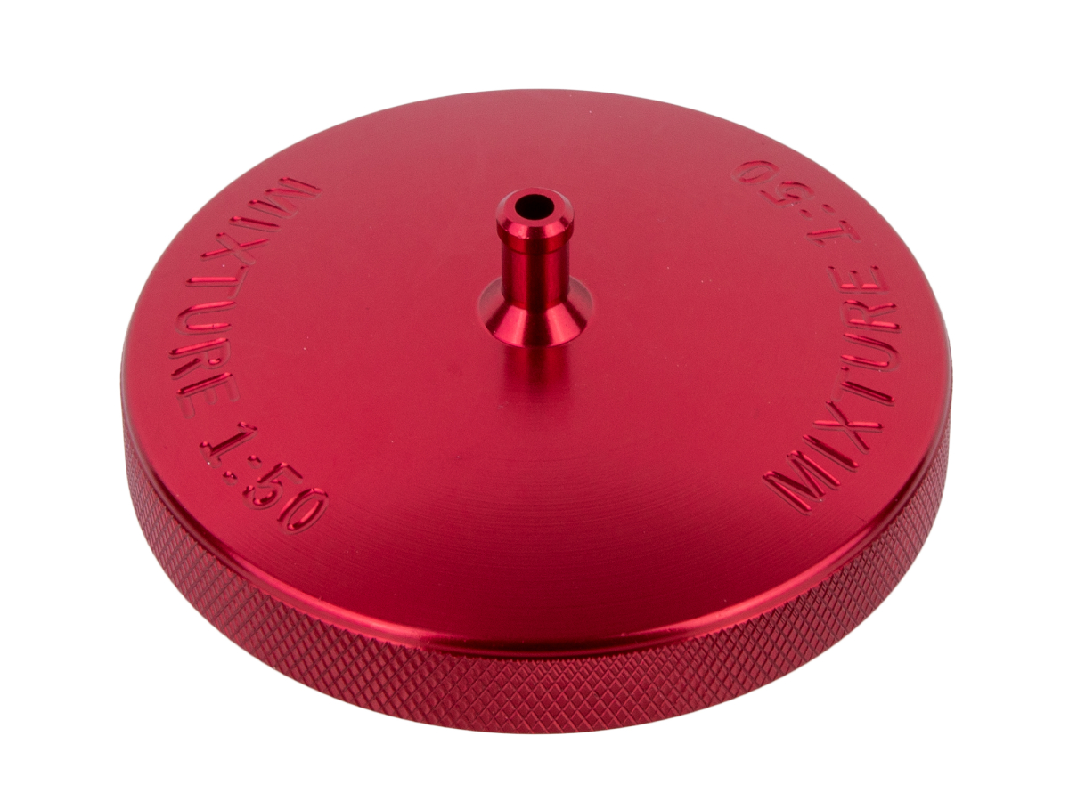 CNC Tankdeckel farbig eloxiert mit Entlüftung - V4 Rot