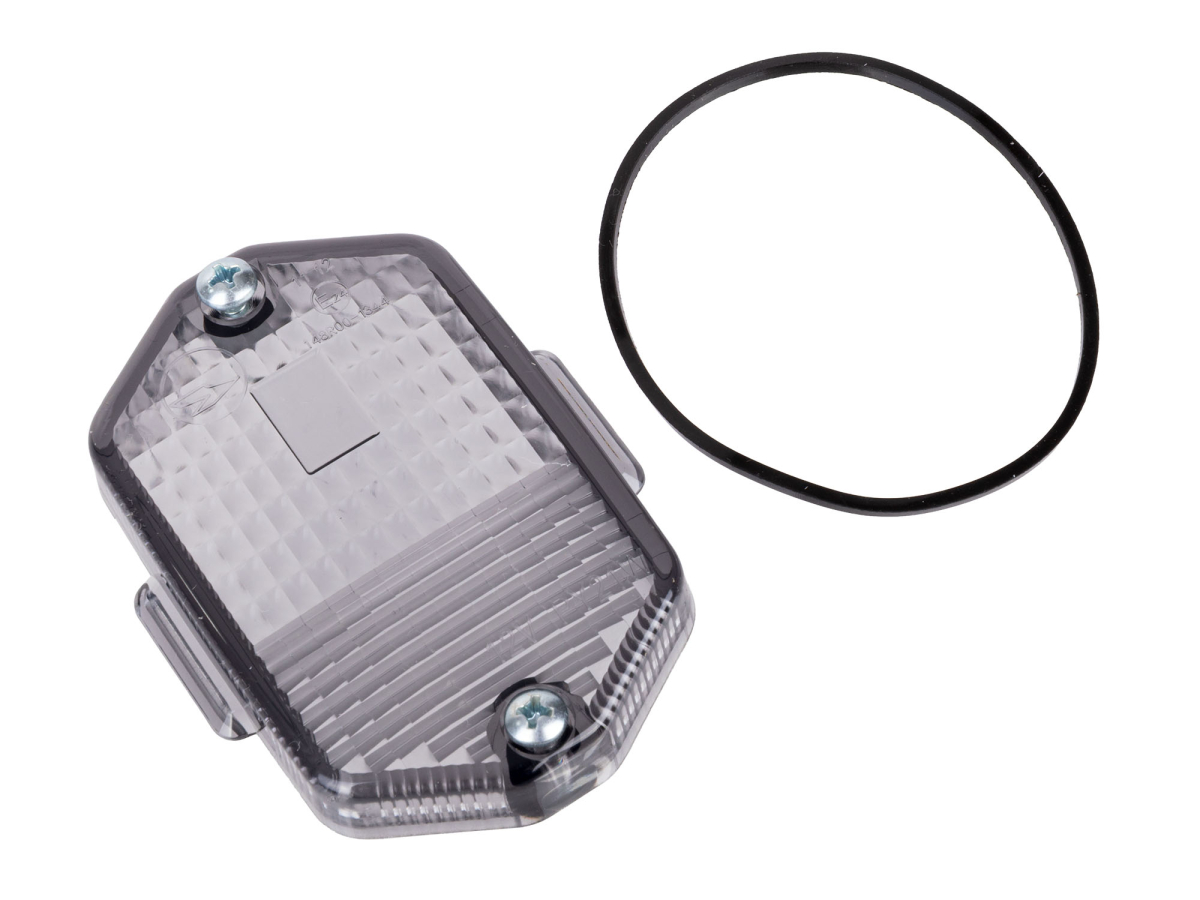 Schwarz Lichtaustritt vorne, eckig, für Blinker SR50, SR80
