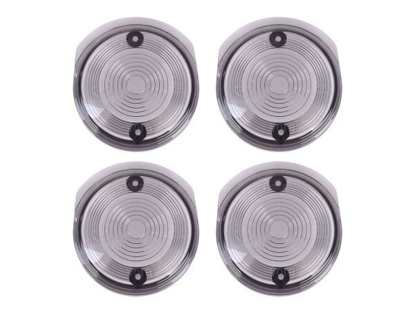 SET 4 Stück Schwarze Gläser für Blinker rund - S51, S50