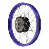 Speichenrad mit 1,5x16 Alufelge blau und...