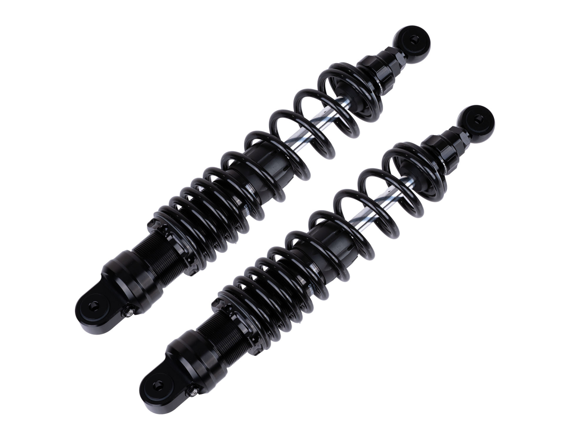 Paar schwarz eloxierte Federbeine - Gasdruckdämpfer 360mm